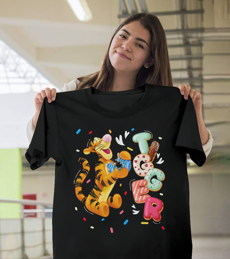 Tigger Donut Sprinkles Playful Delight T-Shirt