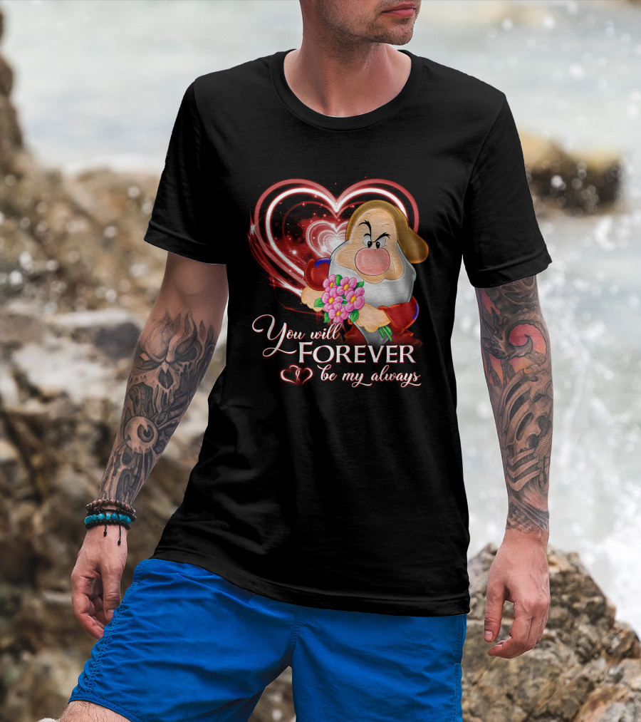 Grumpy You Will Forever Be My Always Heart And Flowers T-Shirt