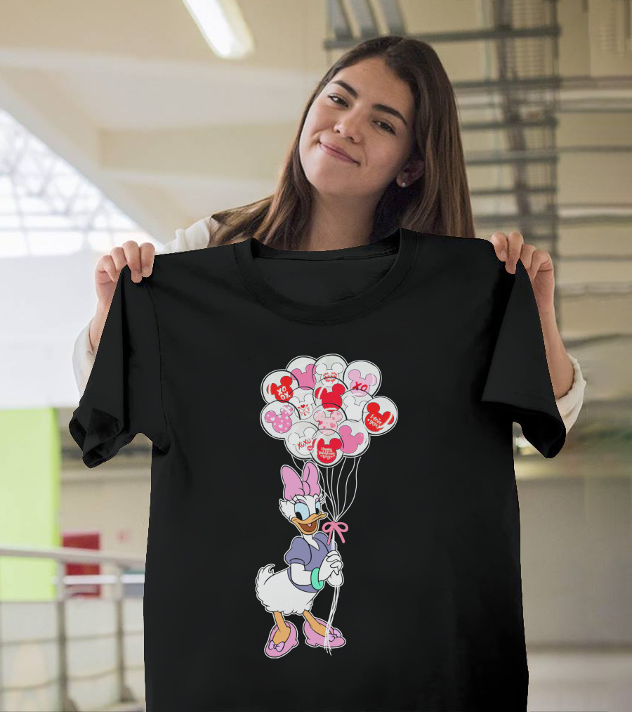 Daisy Duck Balloons Xo Love Minnie Mouse Icons T-Shirt