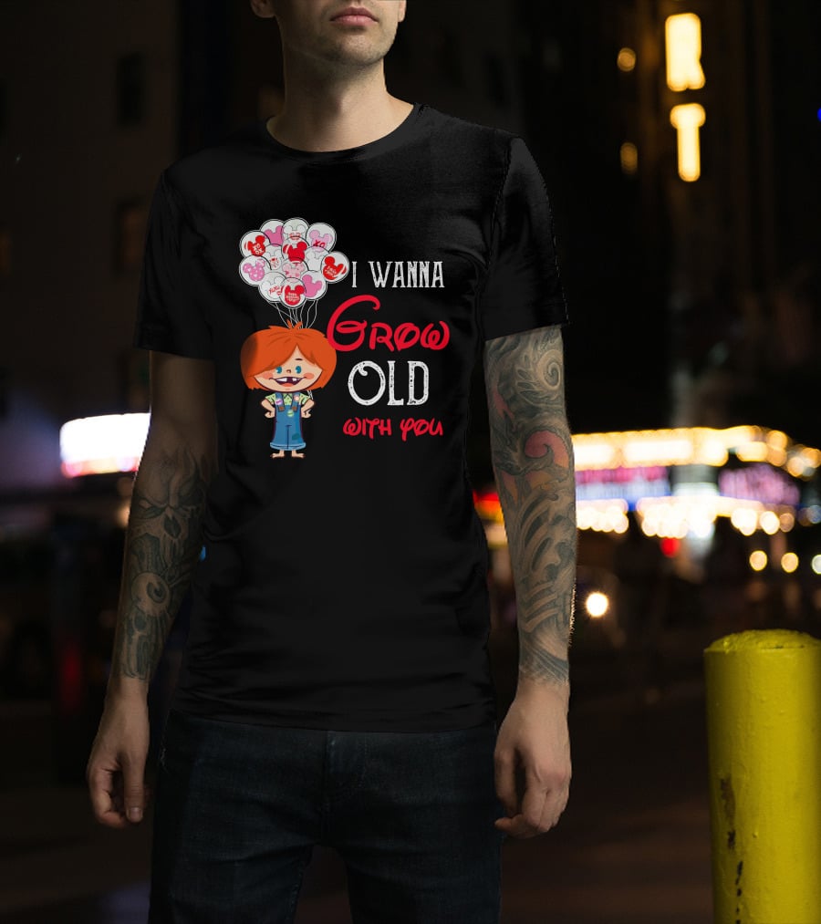 I Wanna Grow Old With You Balloons Xo Character T-Shirt
