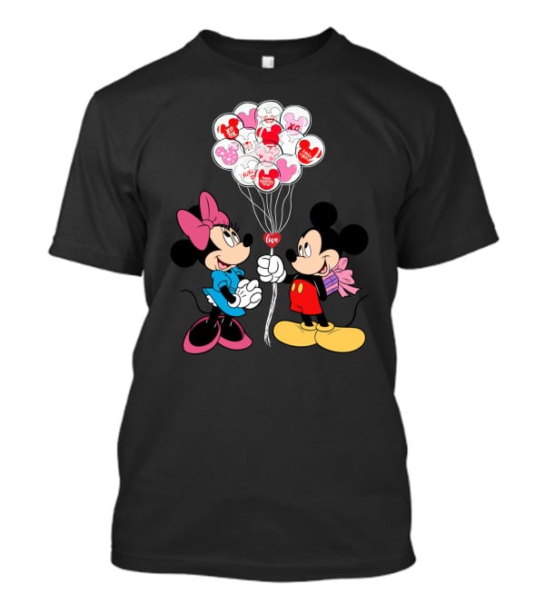 Mickey & Minnie Love Balloons Xo Kiss Me T-Shirt