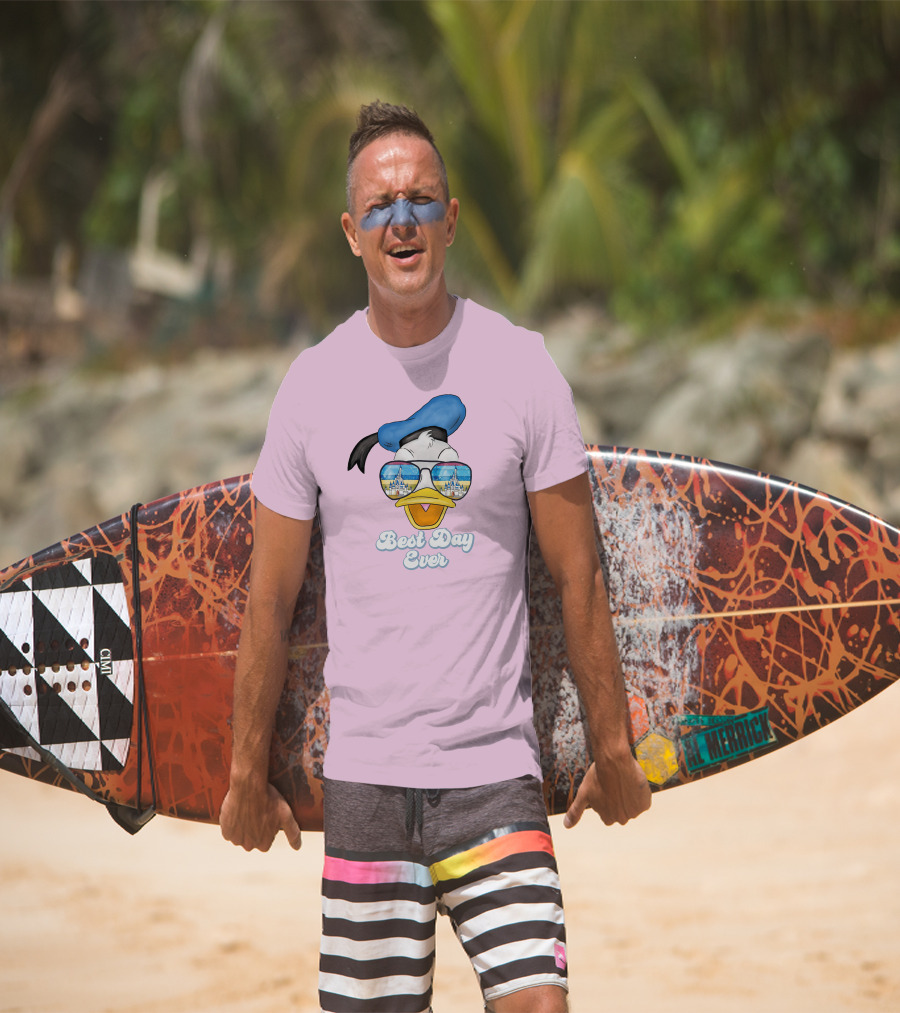 Donald Duck Best Day Ever Sunglasses And Castle T-Shirt