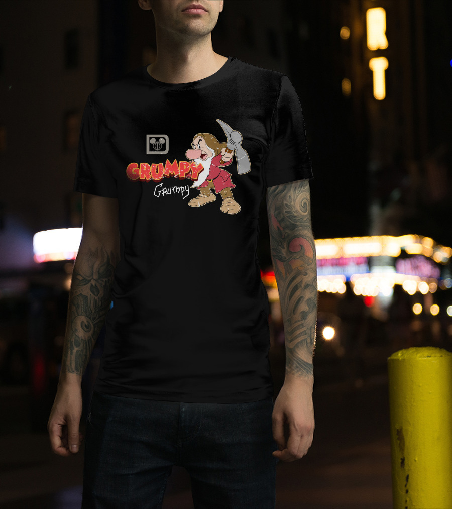 Disney Grumpy Character With Pickaxe T-Shirt
