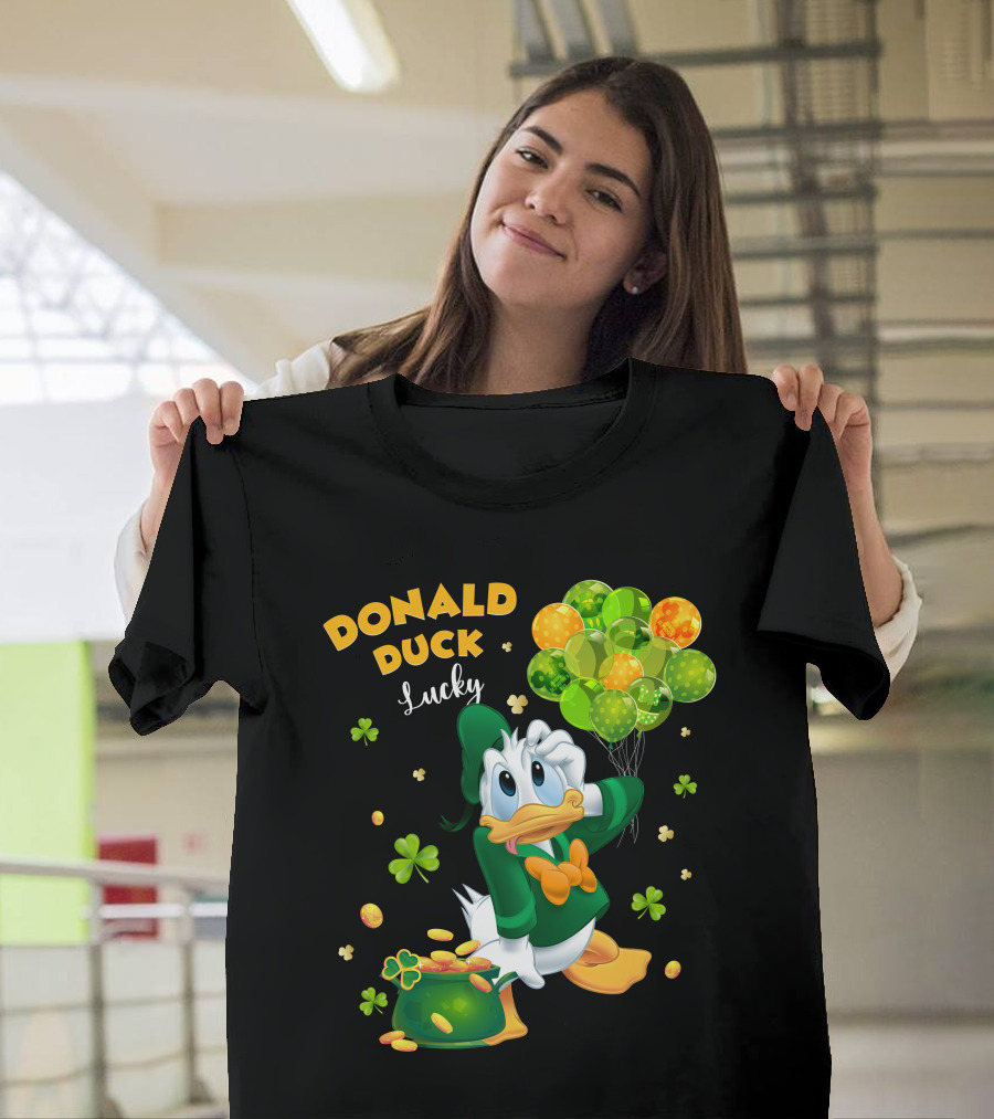 Donald Duck Lucky St. Patrick's Day Balloons T-Shirt