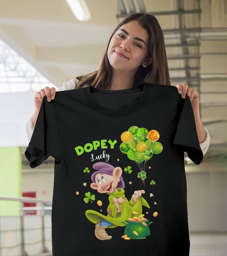 Dopey Lucky Balloons And Coins With Shamrock T-Shirt