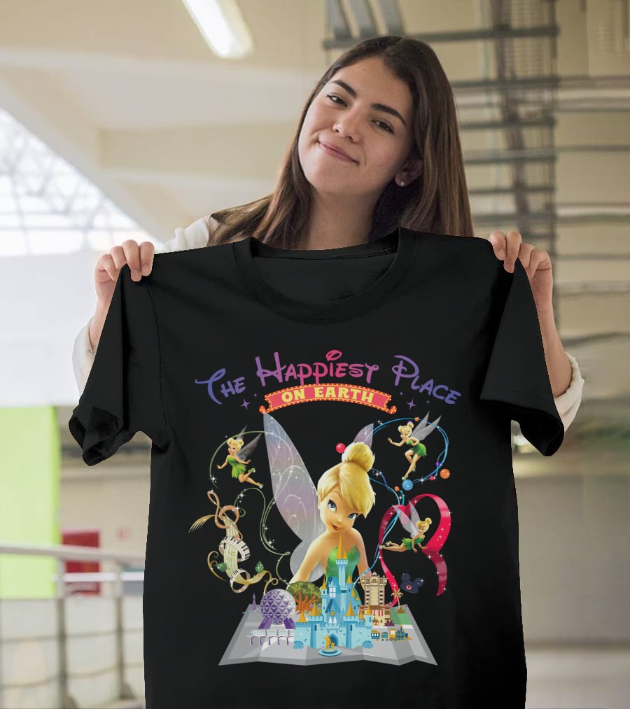 Tinkerbell The Happiest Place On Earth Disney Magic T-Shirt