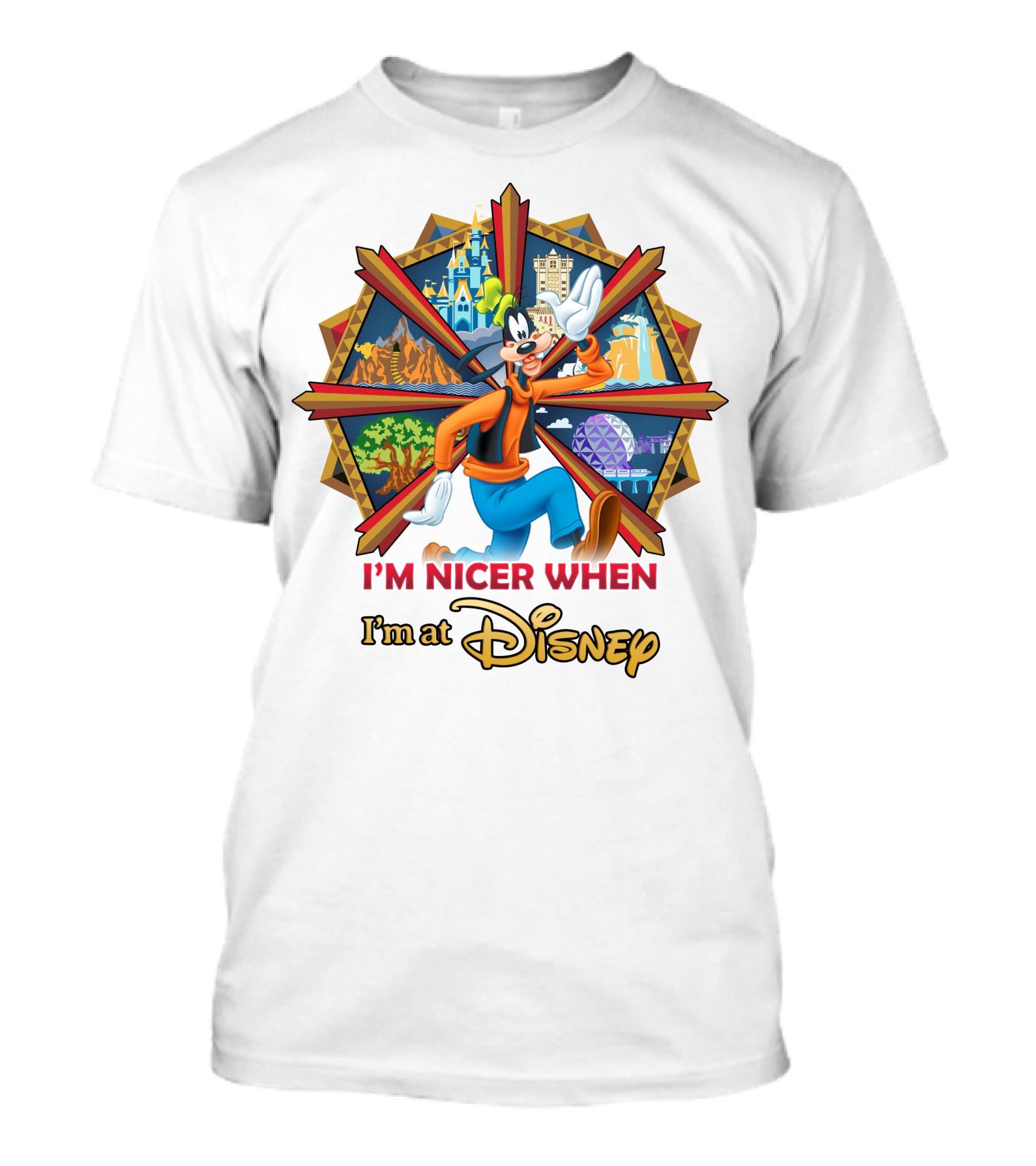 I'm Nicer When I'm At Disney Goofy T-Shirt
