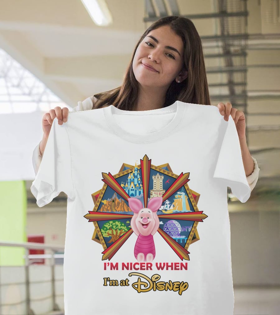 I'm Nicer When I'm At Disney Piglet T-Shirt