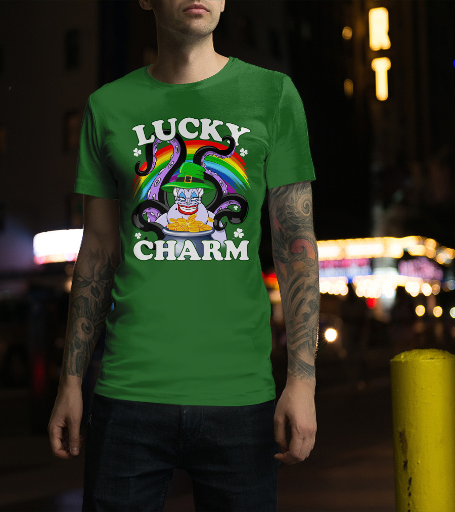 Lucky Charm Ursula Rainbow Coins Shamrocks T-Shirt