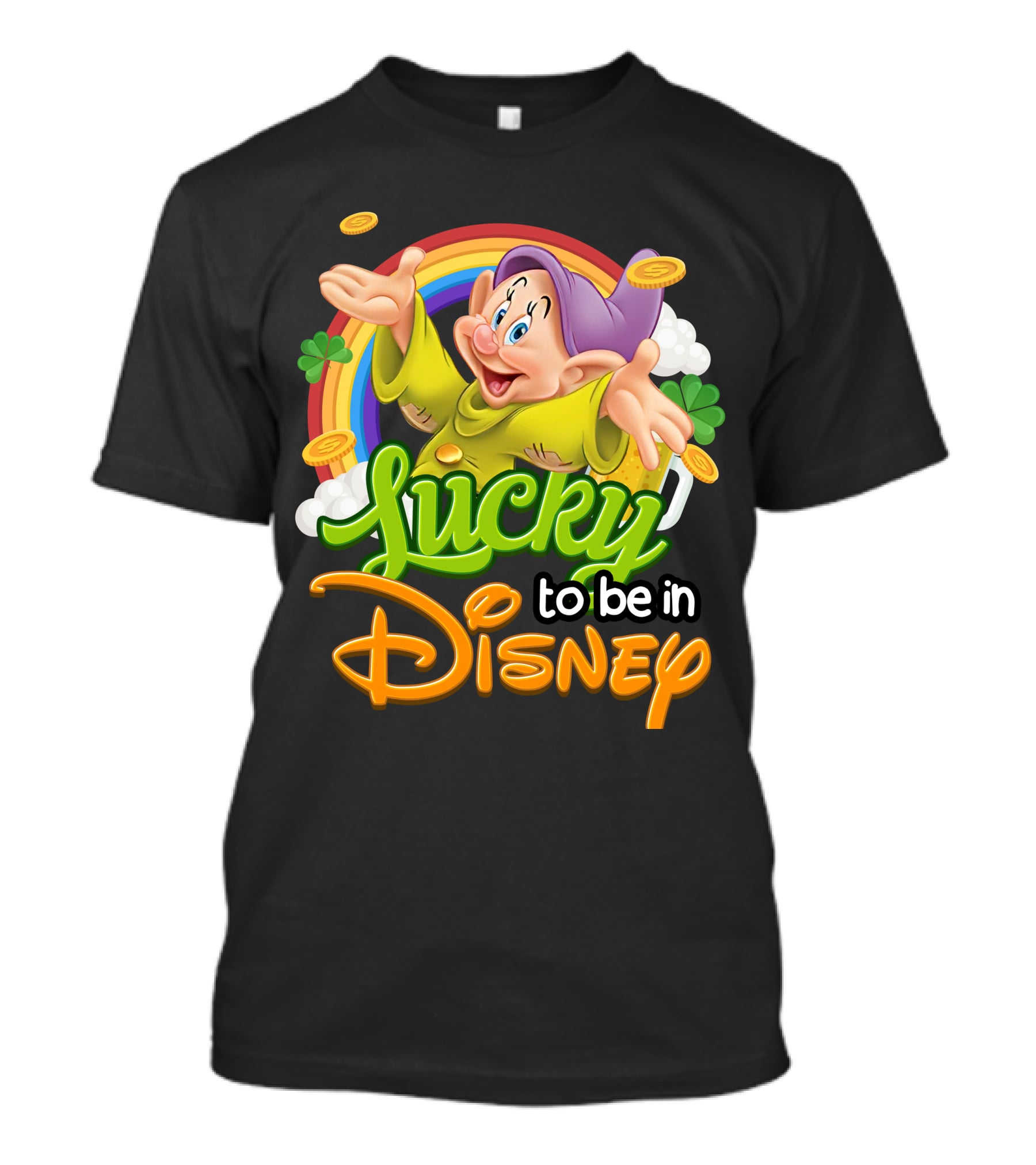 Lucky To Be In Disney Dopey Rainbow T-Shirt