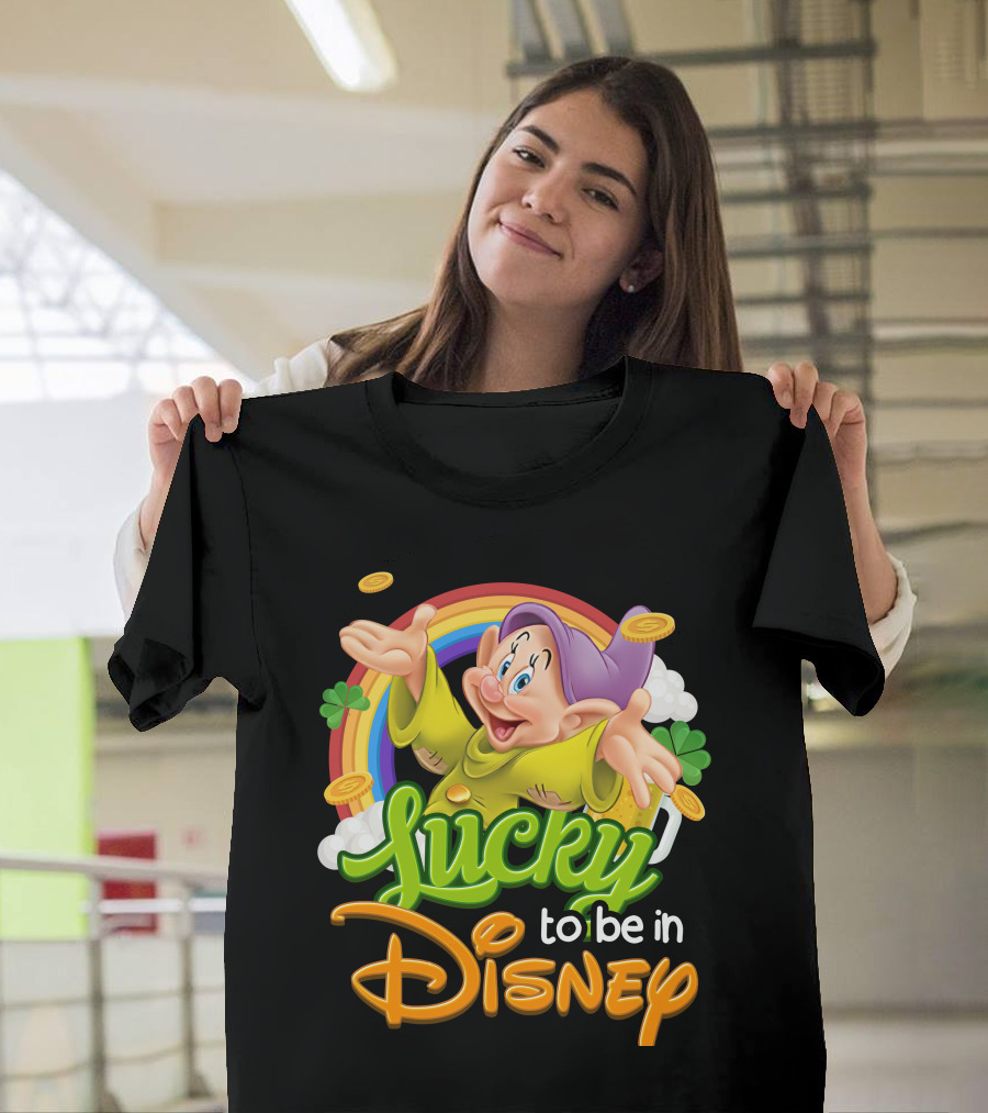 Lucky To Be In Disney Dopey Rainbow T-Shirt