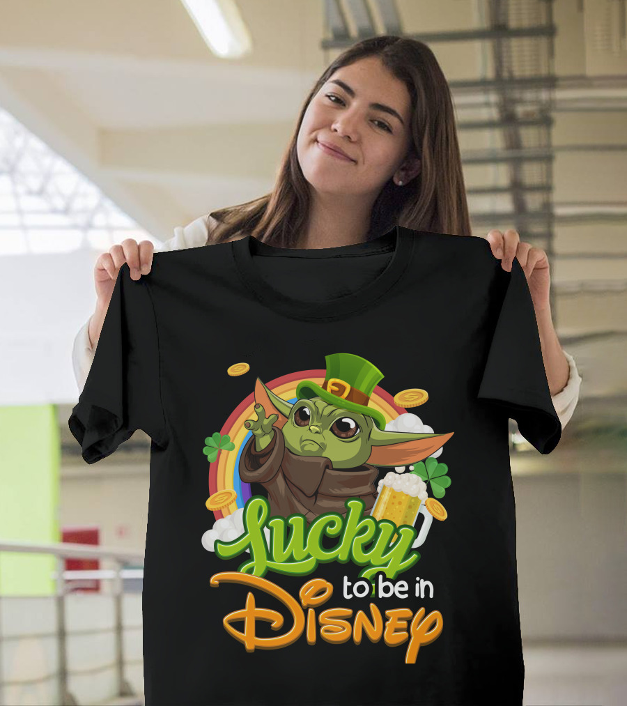 Lucky To Be In Disney Yoda St. Patrick's Day T-Shirt