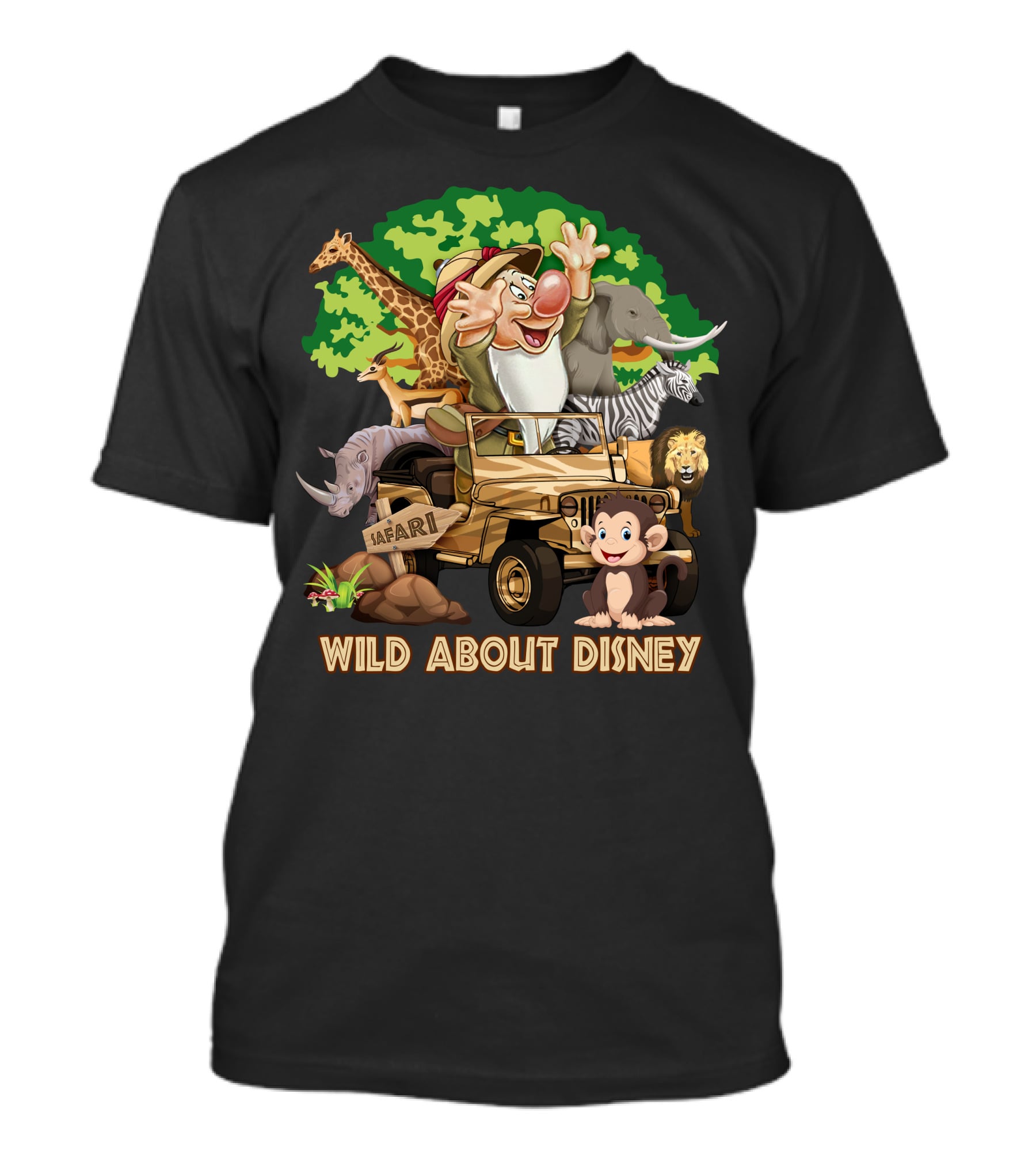 Wild About Disney Safari Grumpy Jeep Adventure With Animals T-Shirt