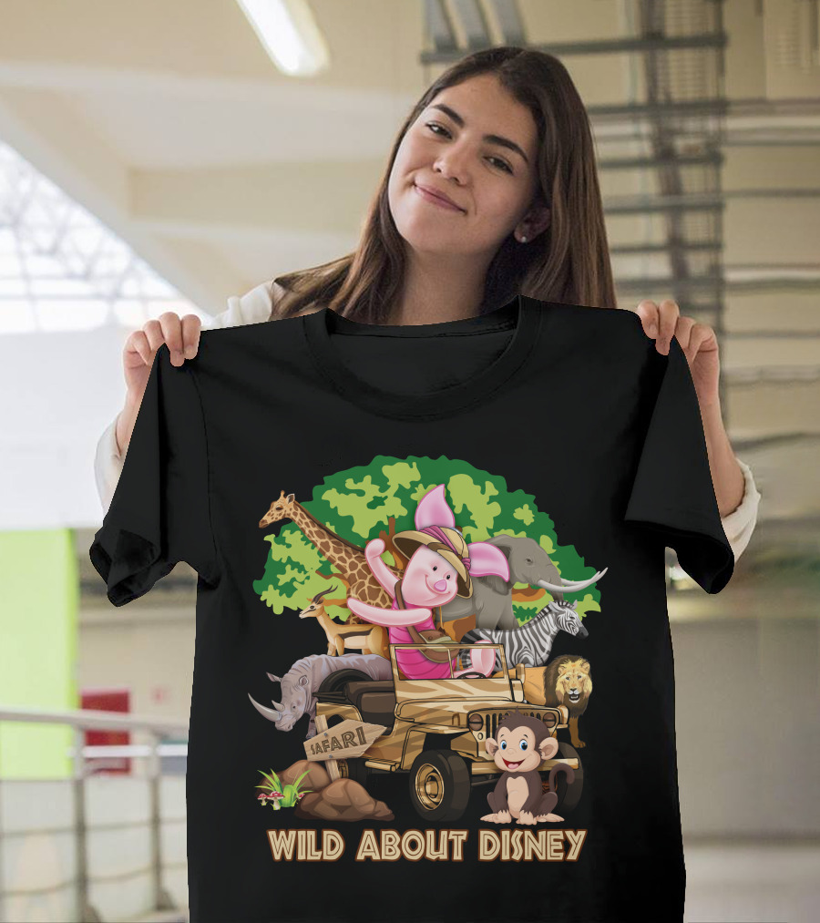 Wild About Disney Safari Piglet Adventure With Animals T-Shirt