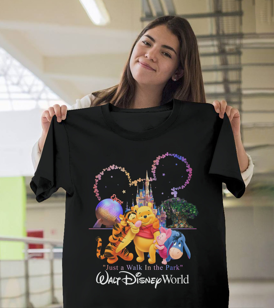 Winnie The Pooh Just A Walk In The Park Walt Disney World Epcot T-Shirt