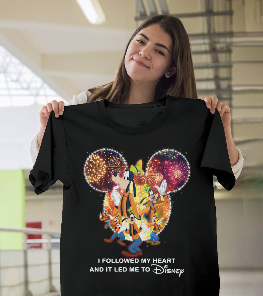 I Followed My Heart And It Led Me To Disney Goofy Fireworks T-Shirt