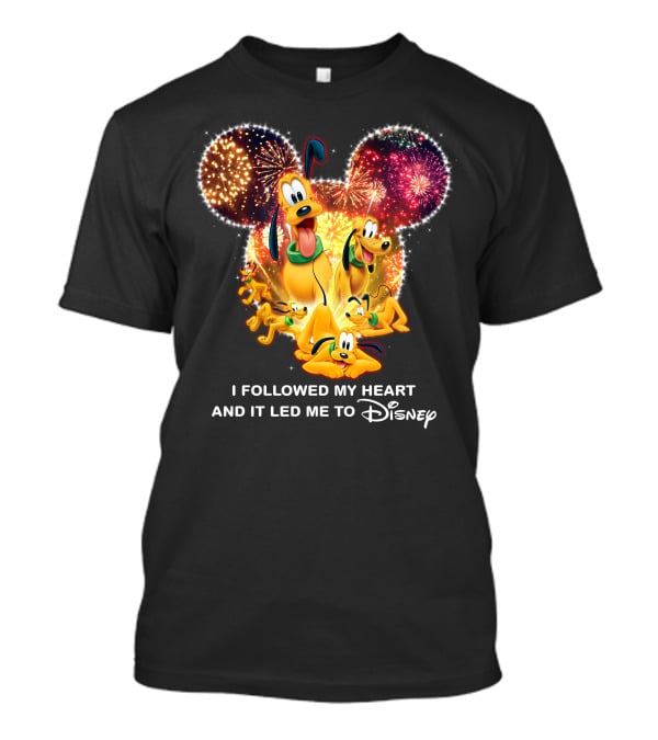 Pluto Fireworks Disney Magic I Followed My Heart T-Shirt