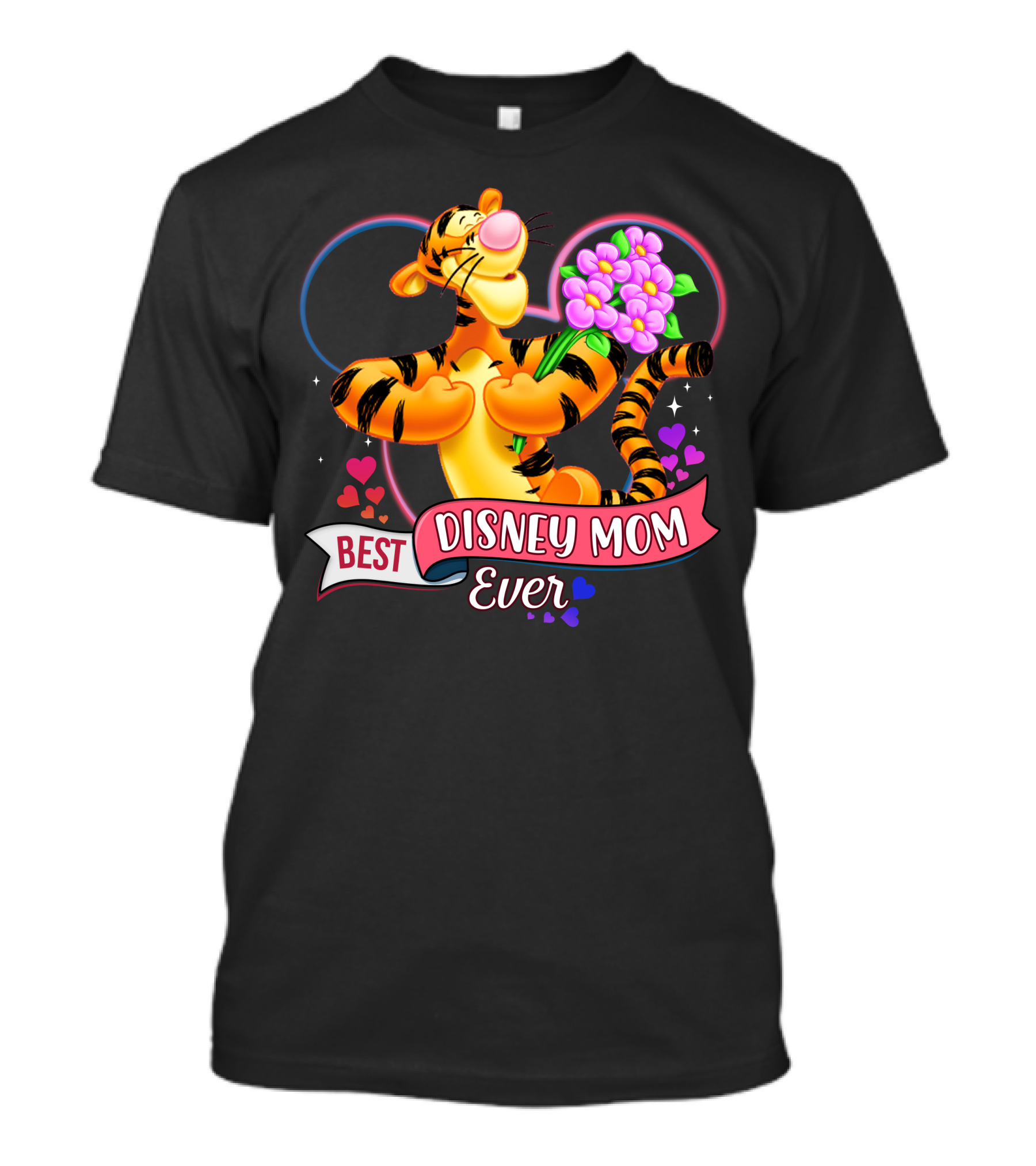 Best Disney Mom Ever Tigger With Heart And Flowers T-Shirt