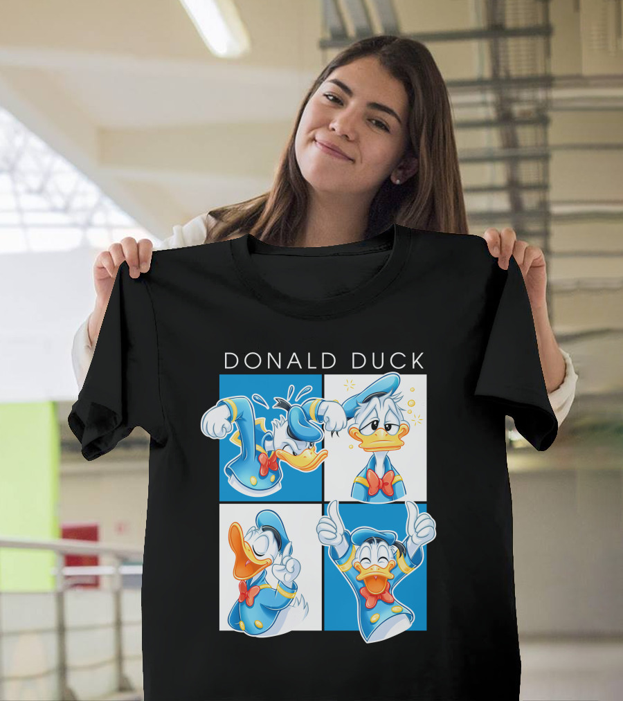 Donald Duck Emotions Blue Sailor Hat Bow Tie T-Shirt