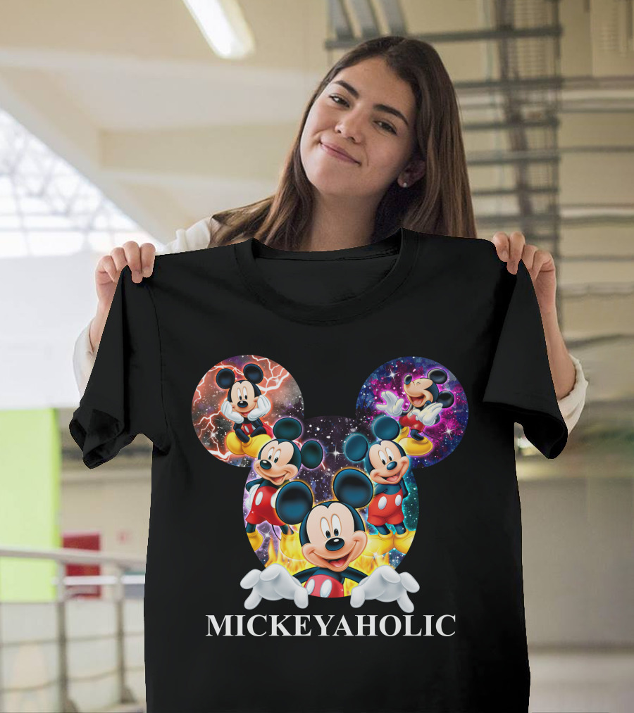 Mickeyaholic Colorful Cosmic Mickey Mouse Extravaganza T-Shirt