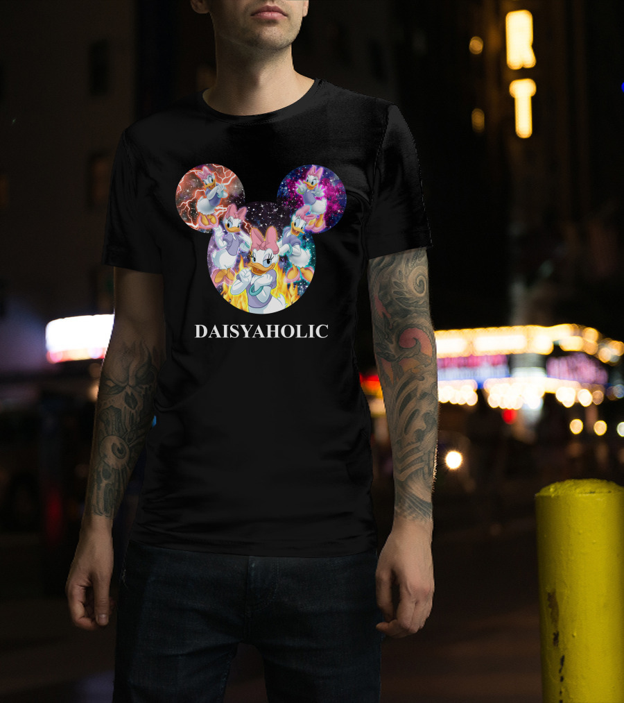 Daisy Daisyaholic Galaxy Flames Disney Mickey Ears T-Shirt