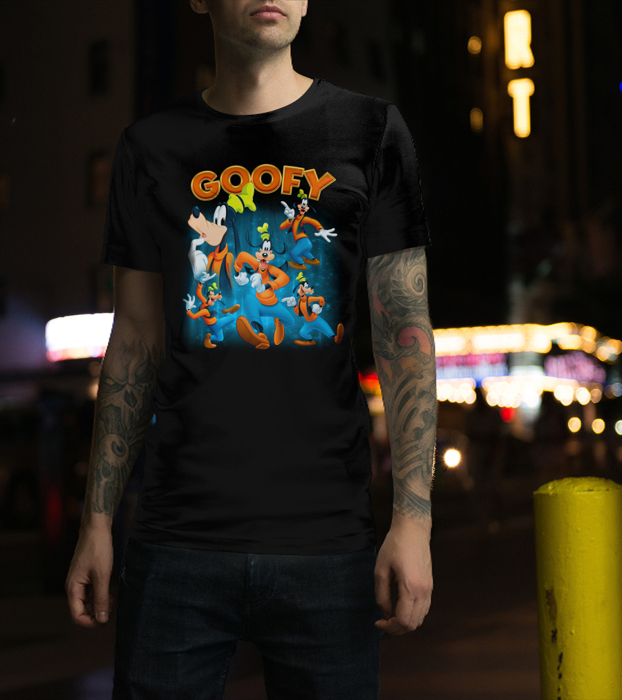 Goofy Classic Character Multiple Poses Dynamic Expressions T-Shirt