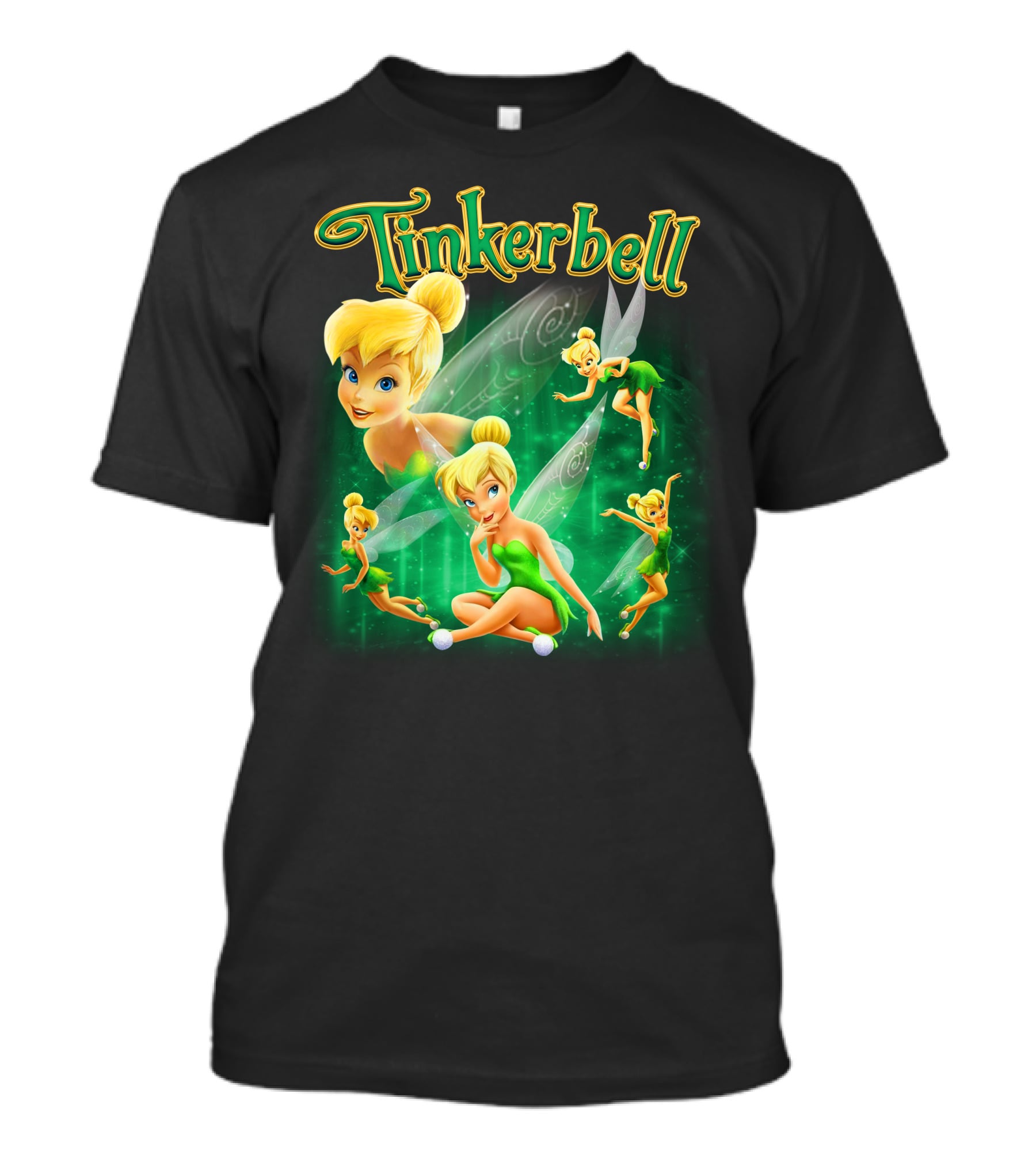 Tinkerbell Magical Green Fairy Poses And Expressions T-Shirt
