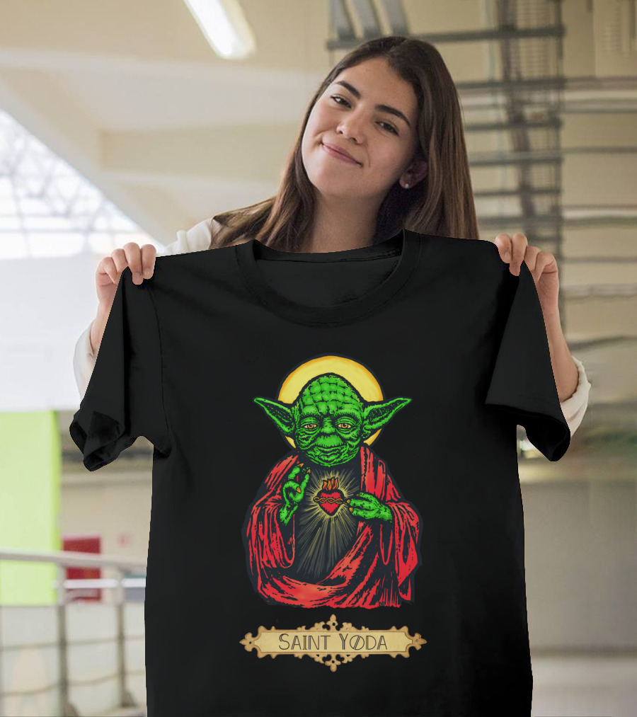 Saint Yoda Sacred Heart Halo T-Shirt