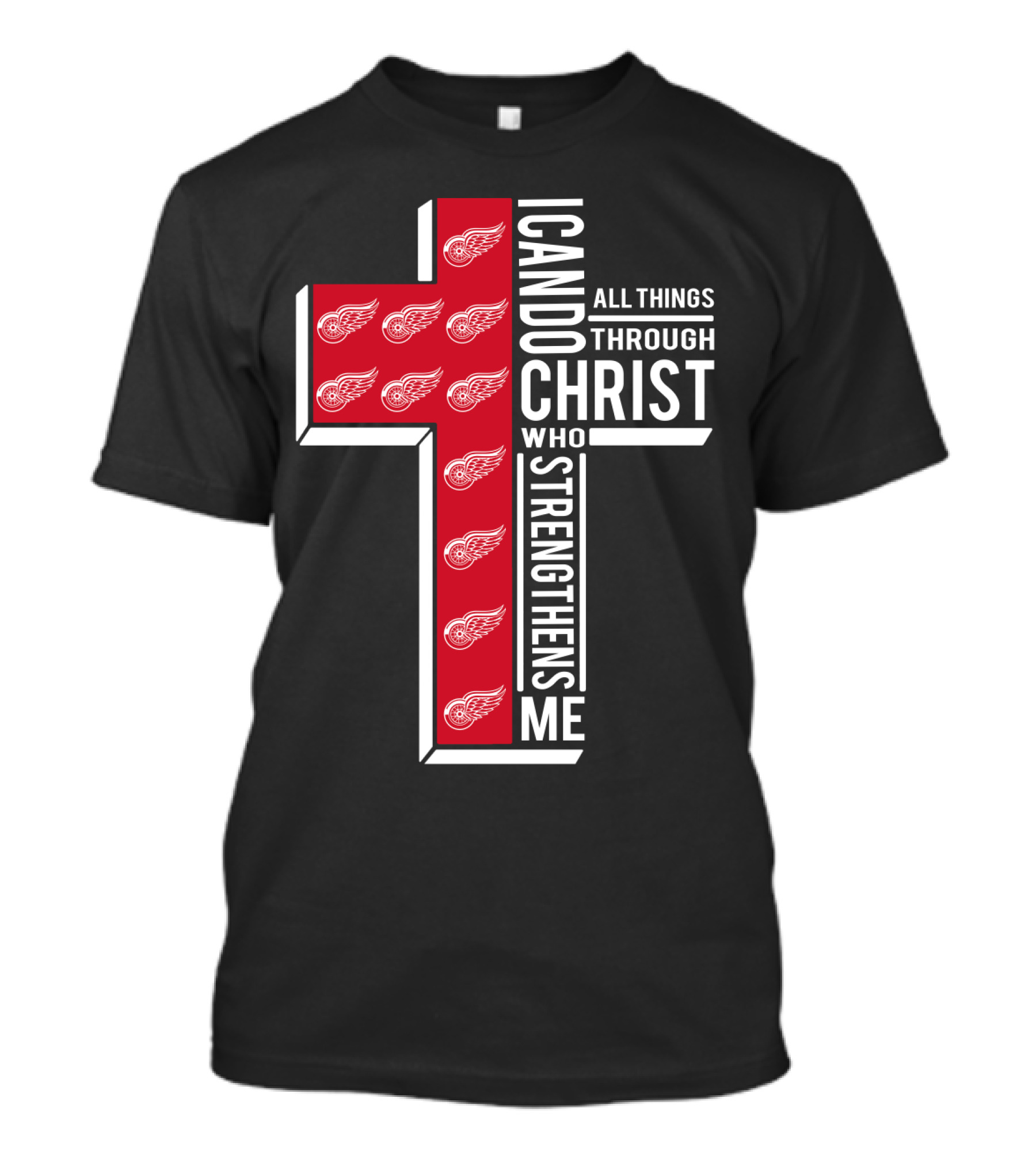 I Can Do All Things Through Christ Red Wings T-Shirt