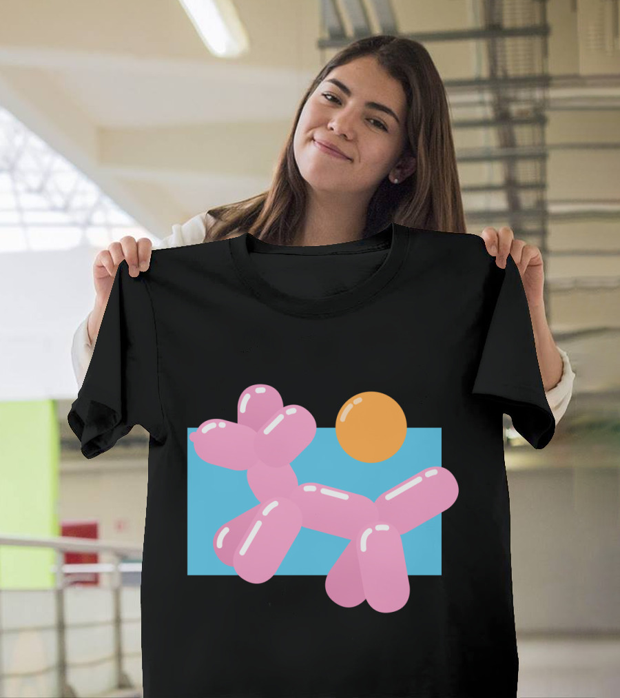 Balloon Dog Meets Summer Sunshine Playful Vibes T-Shirt
