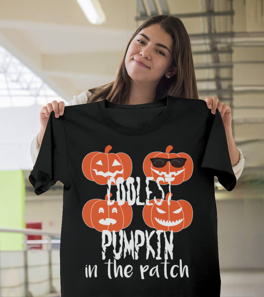 Halloween Coolest Pumpkin in the Patch Sunglasses Jack O'Lanterns T-Shirt