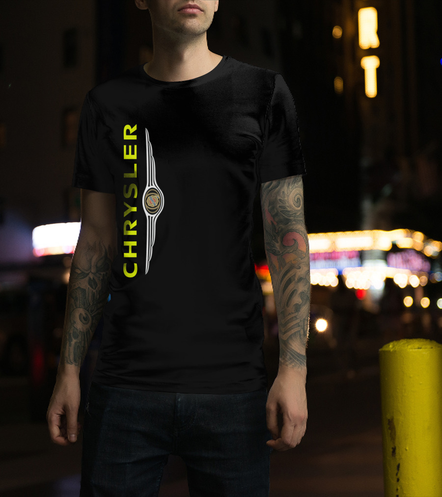 CHRYSLER Vintage Logo Icon Vertical Alignment T-Shirt