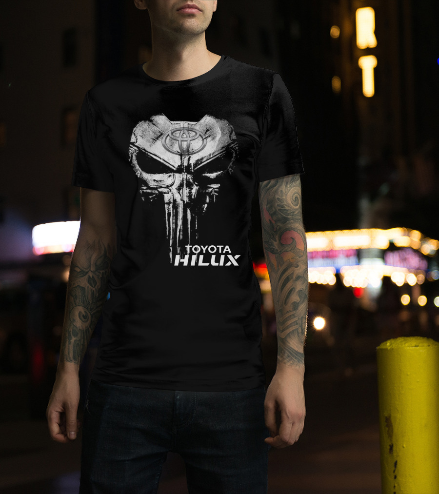 Toyota Hilux Punisher Skull Logo T-Shirt