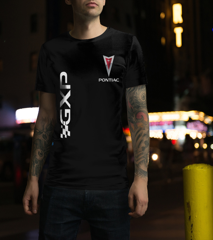Pontiac GXP Logo With Emblem And Checkered Flag T-Shirt