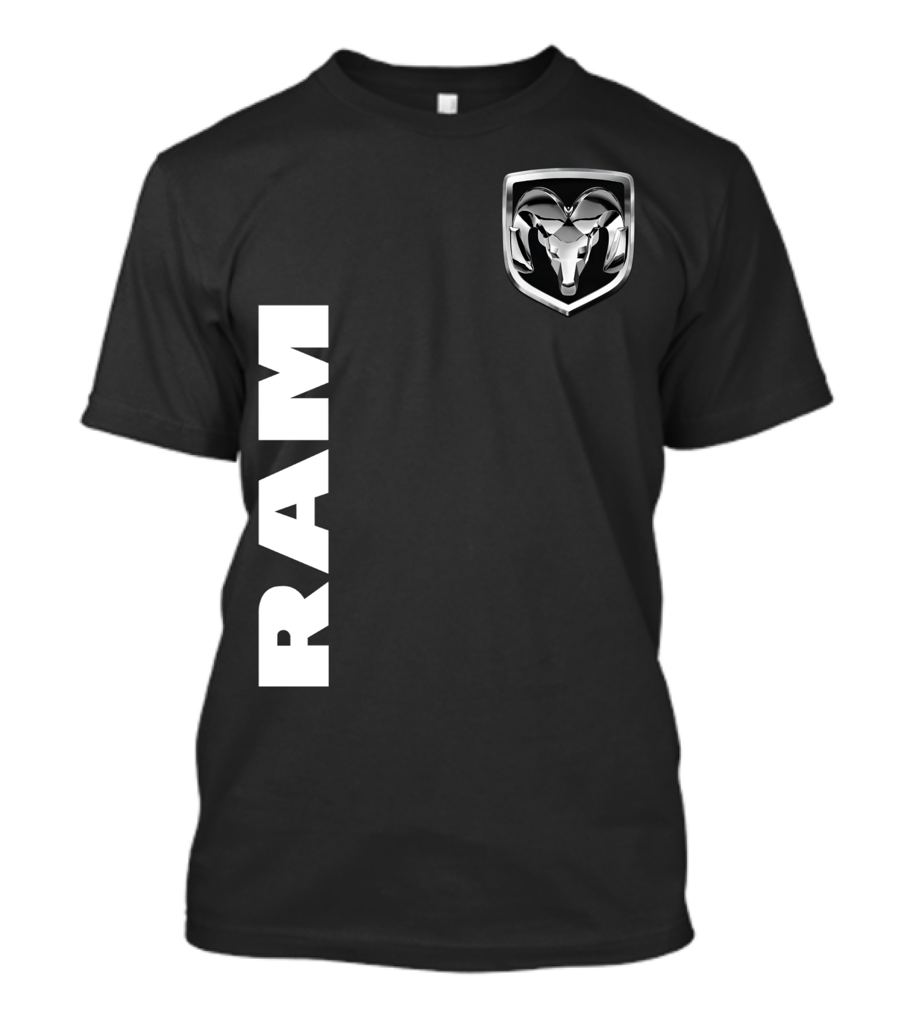 RAM Logo Metallic Emblem Dodge Truck Brand T-Shirt