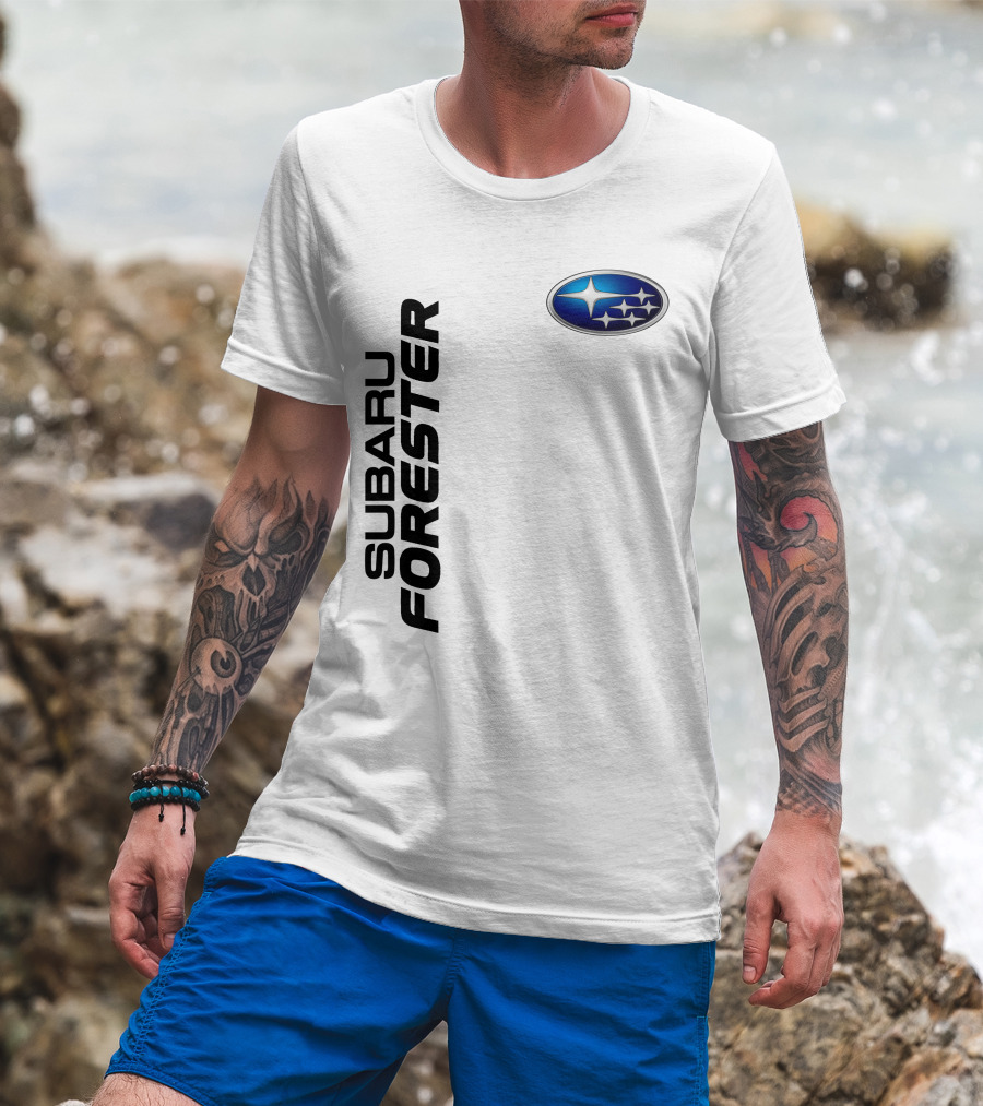 SUBARU FORESTER Logo Oval Badge T-Shirt