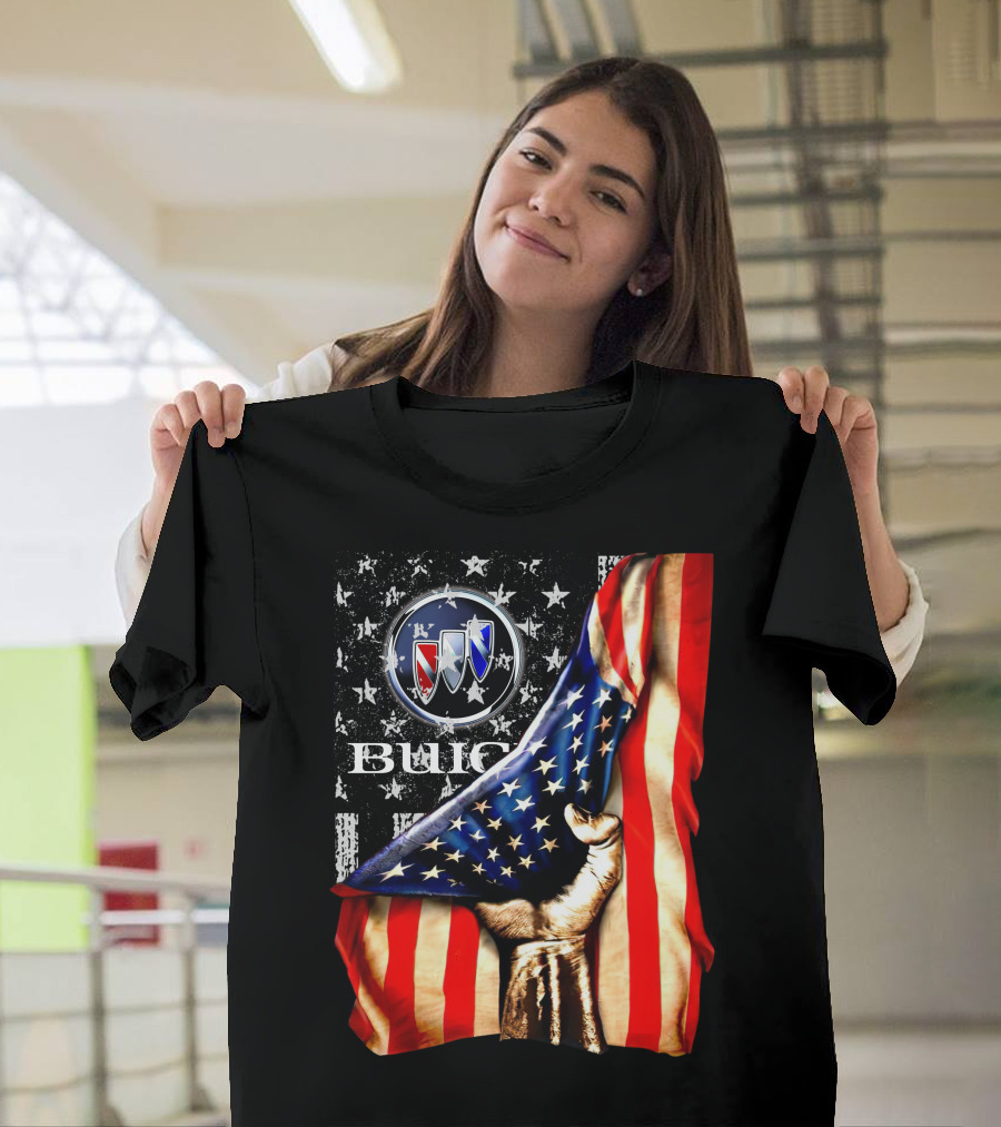 BUICK American Flag Hand Grasp T-Shirt