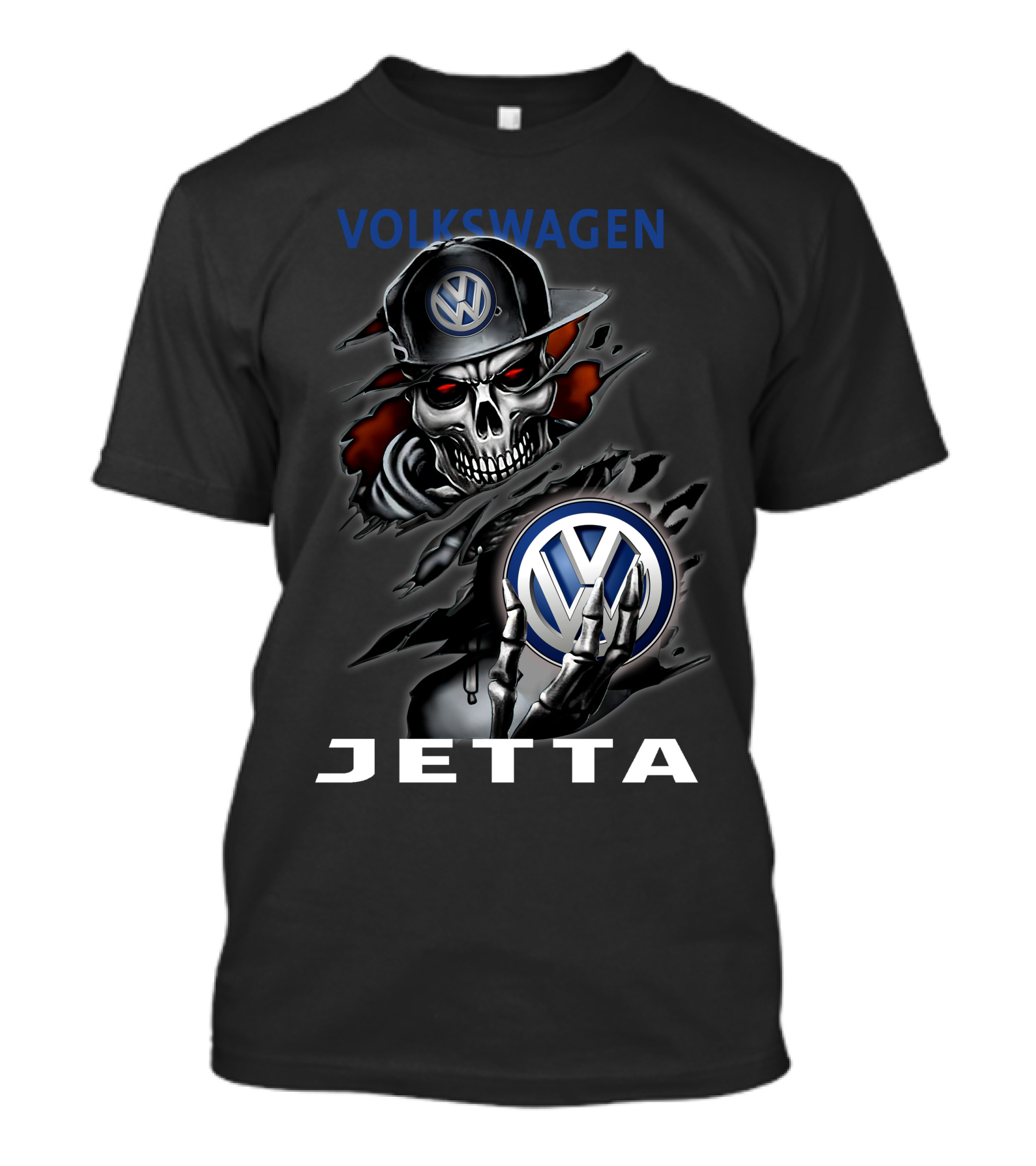 Volkswagen Jetta Skull VW Logo Dark T-Shirt