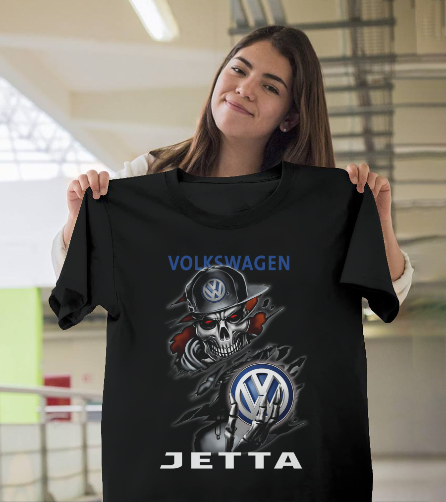 Volkswagen Jetta Skull VW Logo Dark T-Shirt