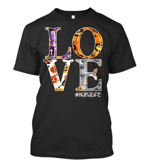 Fall Y'all Pumpkin Halloween Love #NanaLife Leopard Print T-Shirt