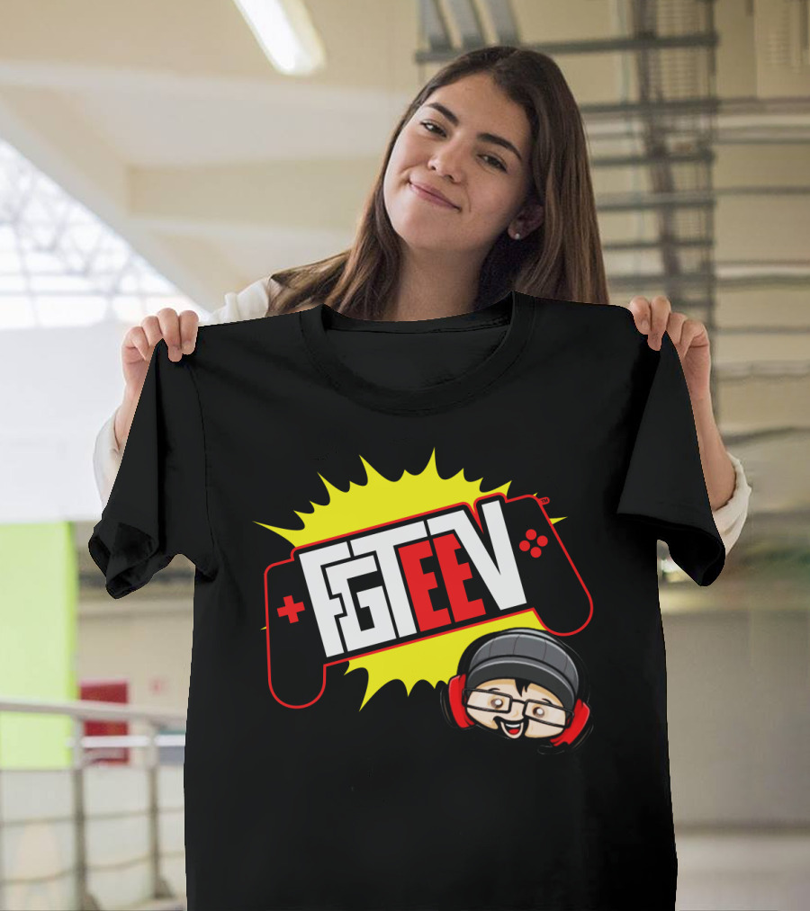 FGTEEV Merch Gaming Controller Logo Black Beanie Headphones T-Shirt