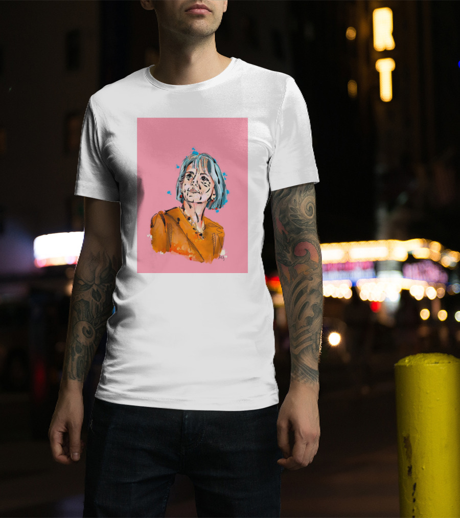 Bonnie Henry Vibrant Portrait On Pink Background T-Shirt