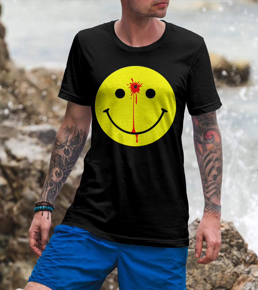 Have A Nice Day Smiley Face Blood Splatter T-Shirt
