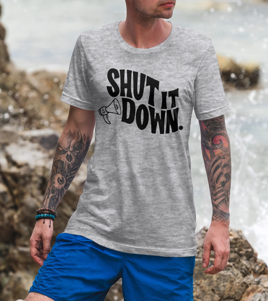 Shut It Down Megaphone T-Shirt
