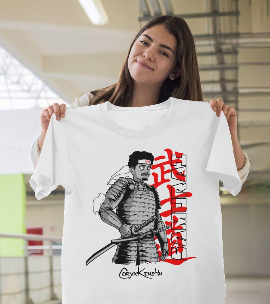 Samurai CoryxKenshin Illustration Kanji T-Shirt