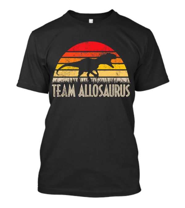Team Allosaurus Dinosaur Vintage Sunset T-Shirt