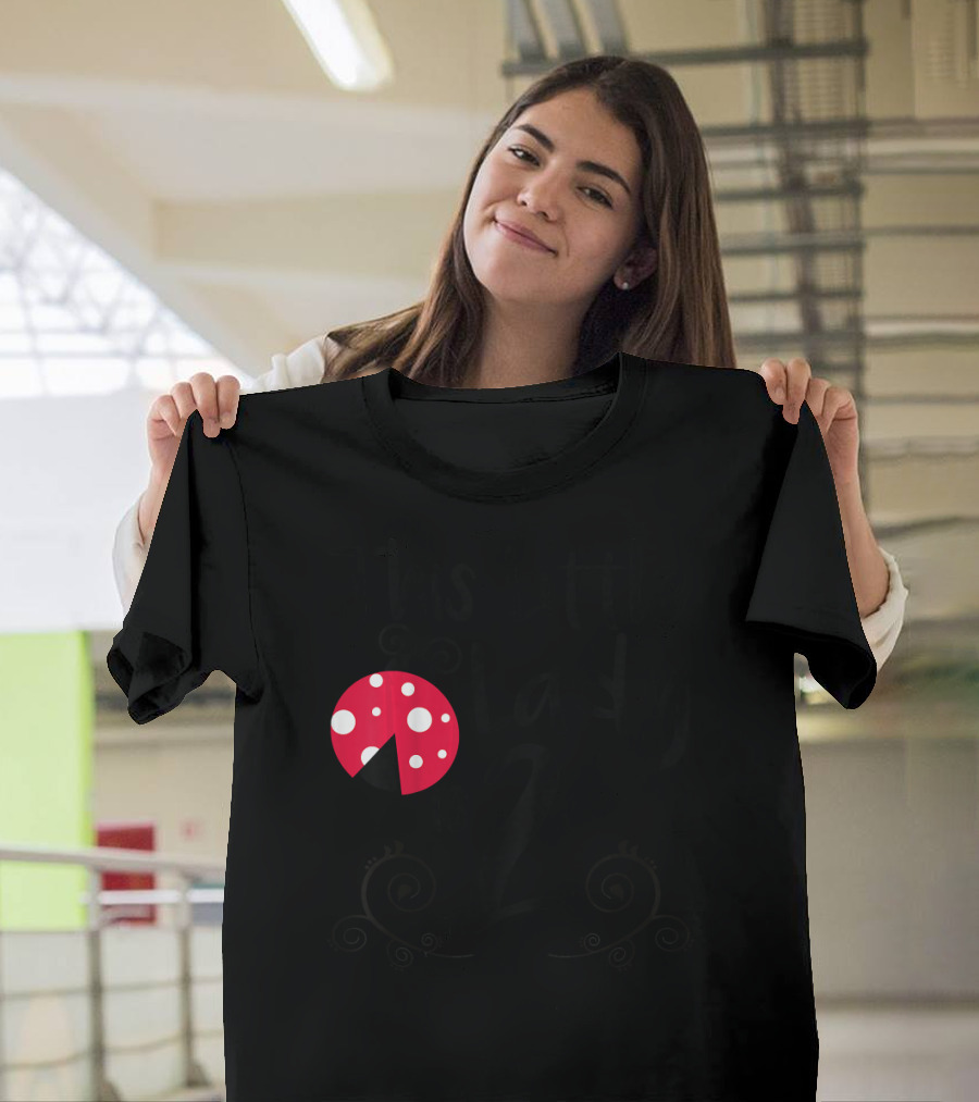 This Little Lady is 2 Year Old LadyBug Birthday Party T-Shirt