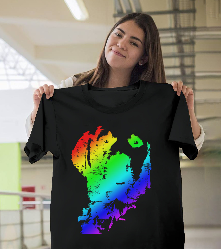 Rainbow Golden Retriever Colorful T-Shirt