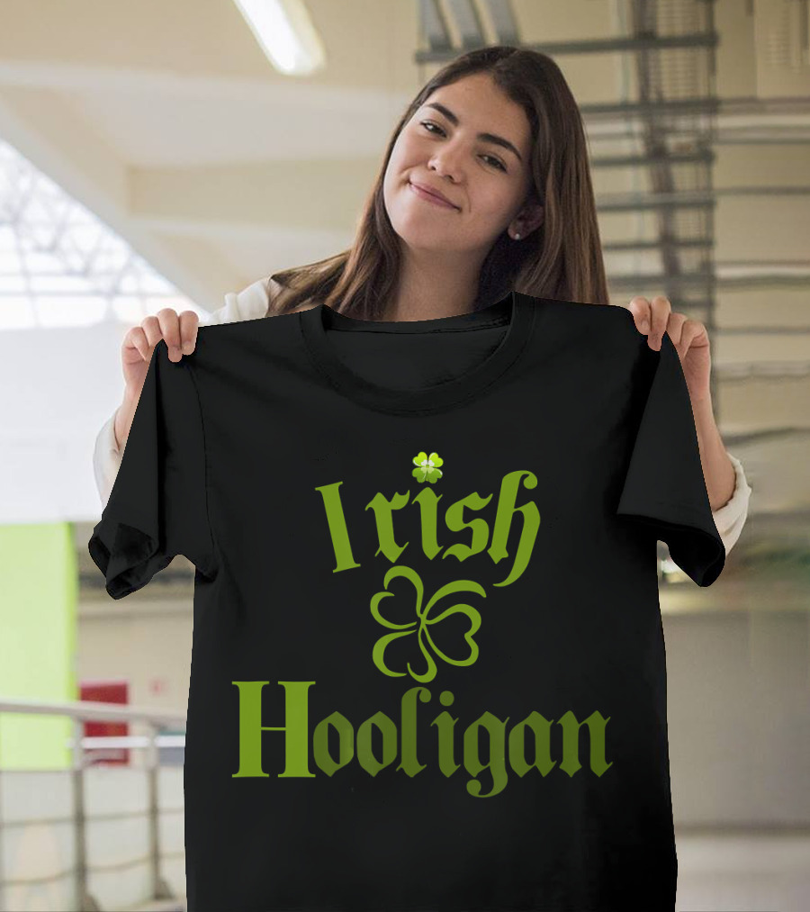 Irish Hooligan St Patricks Vintage Irish American Shamrock T-Shirt