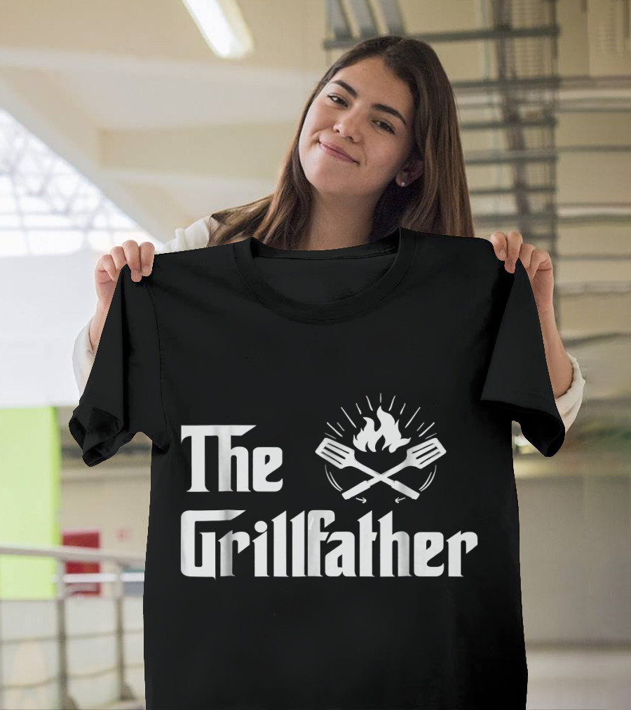 The Grillfather BBQ Dad Funny Grillmaster Cooking Spatula T-Shirt